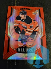 2020-21 Upper Deck Allure Red Rainbow Auto Rookies SP #108 Tyler Benson Oilers